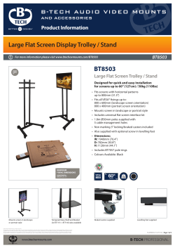 BT8503 B-TECH AUDIO VIDEO MOUNTS Large Flat Screen Display