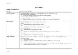 MATHEMATICS Strand Students should be able to