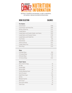 nutrition - Smokey Bones