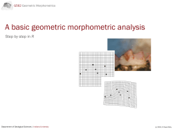 Geometric Morphometrics - Indiana University Bloomington