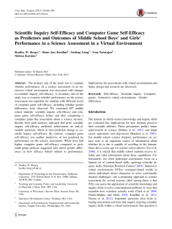 Scientific Inquiry Self-Efficacy and Computer Game Self