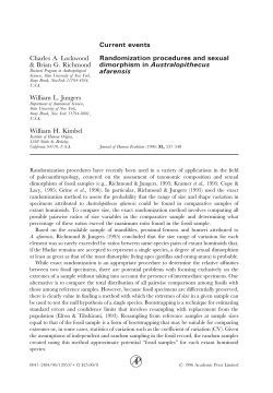 Randomization procedures and sexual dimorphism