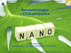 Nanotechnologies a STOA perspective