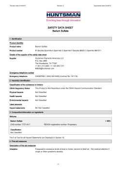 SAFETY DATA SHEET Barium Sulfate