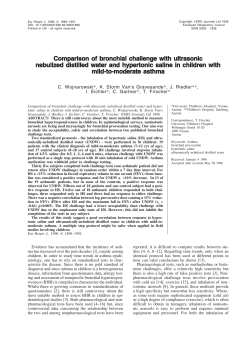 Comparison of bronchial challenge with ultrasonic nebulized