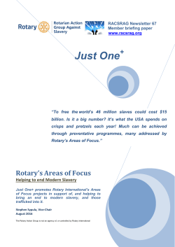 Rotary`s Areas of Focus - Rotary Action Group Against Child Slavery