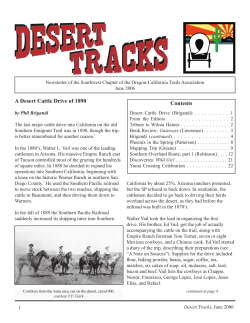 A Desert Cattle Drive of 1890 Contents