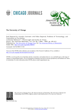 Seed Dispersal by Animals: Contrasts with Pollen Dispersal