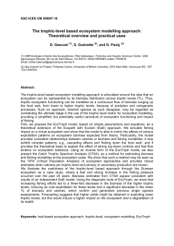 The trophic-level based ecosystem modelling approach: Theoretical