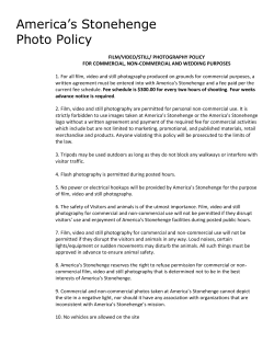 America`s Stonehenge Photo Policy