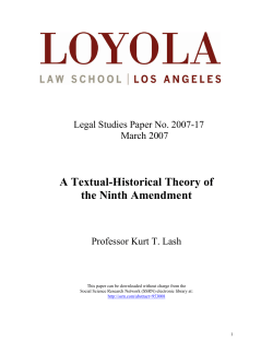 A Textual-Historical Theory of the Ninth Amendment