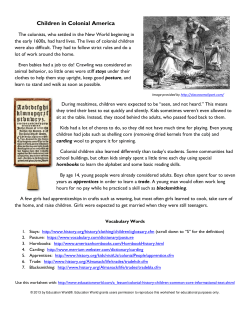 Children in Colonial America