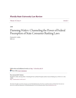 Channeling the Power of Federal Preemption of State Consumer