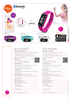 AS 81 BodyShape Aktivit&auml;tssensor AS 81 BodyShape Activity sensor