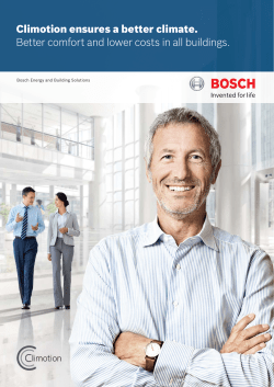 Climotion ensures a better climate. Better comfort and lower costs in