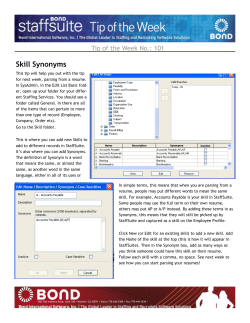 Skill Synonyms