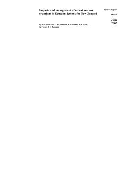 Impacts and management of recent volcanic eruptions in Ecuador