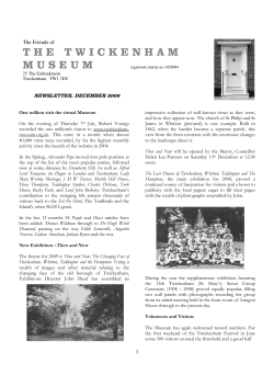 2008 - Twickenham Museum