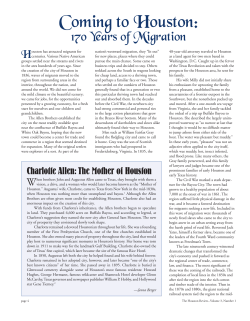 Coming to Houston - Houston History Magazine