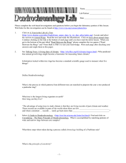 Dendrochronology Assignment