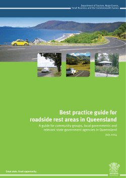Best practice guide for roadside rest areas in Queensland