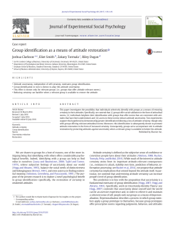 Group identification as a means of attitude restoration
