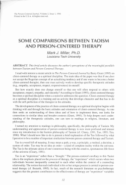 SOME COMPARISONS BETWEEN TAOISM