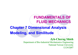 FUNDAMENTALS OF FLUID MECHANICS Chapter 7 Dimensional