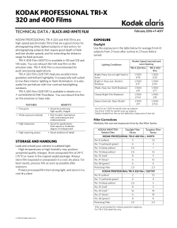 KODAK PROFESSIONAL TRI-X 320 and 400 Films
