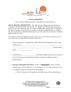 Lease Agreement - Salt Valley Property Management LLC