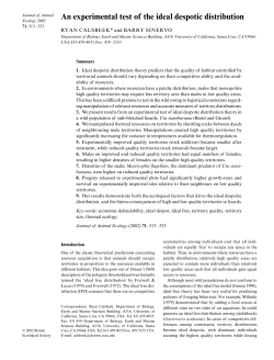 An experimental test of the ideal despotic distribution