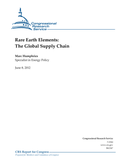 Rare Earth Elements: The Global Supply Chain