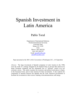 Spanish Investment in Latin America