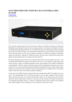 electrocompaniet emp3 blu-ray/universal disc player