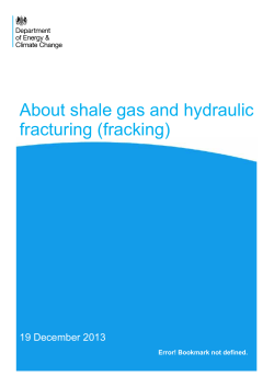About shale gas and hydraulic fracturing (fracking)