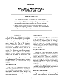 magazines and magazine sprinkler systems