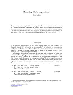 readings of the German present perfect