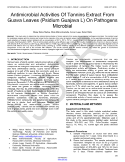 Antimicrobial Activities Of Tannins Extract From Guava Leaves