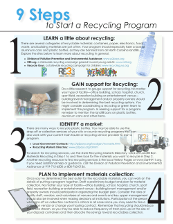 9 Steps to Start a Recycling Program