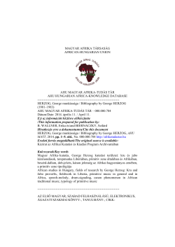 MAGYAR AFRIKA T&Aacute;RSAS&Aacute;G AFRICAN