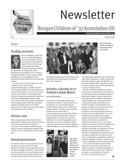 Newsletter - Basque Children of