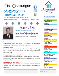 January 2017 - Potential Place