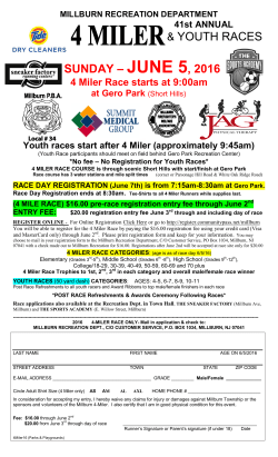 millburn recreation department