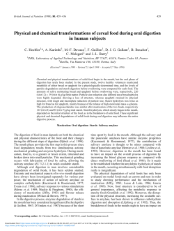 Physical and chemical transformations of cereal food during oral