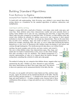 Building Standard Algorithms