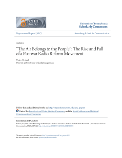 The Rise and Fall of a Postwar Radio Reform Movement