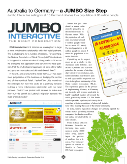 Australia to Germany—a JuMBO Size Step