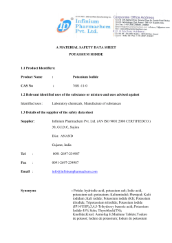 A MATERIAL SAFETY DATA SHEET POTASSIUM IODIDE 1.1