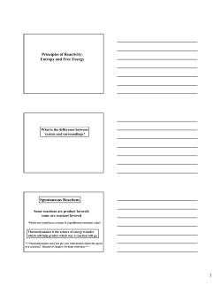 Principles of Reactivity: Entropy and Free Energy Spontaneous