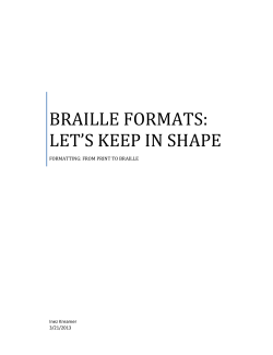 Braille Formats Handbook